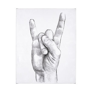 Hand Signs IV by Jennifer Paxton Parker a Hand Embellished Textured Canvas