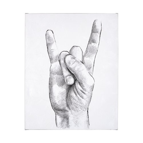 101756-L - Hand Signs IV by Jennifer Paxton Parker a Hand Embellished Textured Canvas
