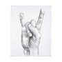 101756-L - Hand Signs IV by Jennifer Paxton Parker a Hand Embellished Textured Canvas