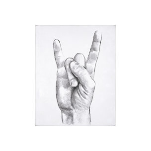 Hand Signs IV by Jennifer Paxton Parker a Hand Embellished Textured Canvas