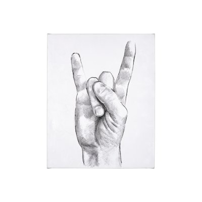 101756-S - Hand Signs IV by Jennifer Paxton Parker a Hand Embellished Textured Canvas