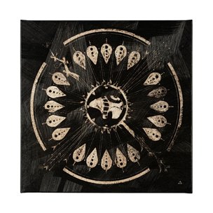 Sandpainting-Ink II by Chad Mackay a Hand Embellished Textured Canvas