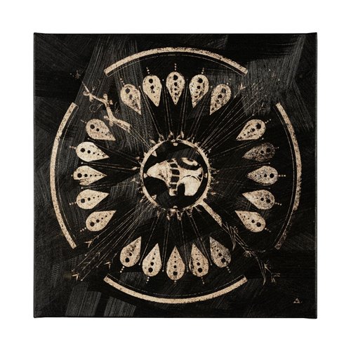 101779-L - Sandpainting-Ink II by Chad Mackay a Hand Embellished Textured Canvas