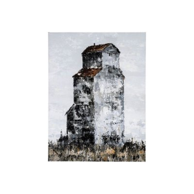 101810-S - Abandoned Grain Elevator I by Mercana Studio a Hand Embellished Textured Canvas