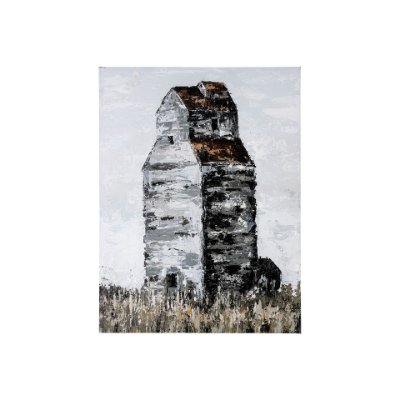 101811-S - Abandoned Grain Elevator II by Mercana Studio a Hand Embellished Textured Canvas