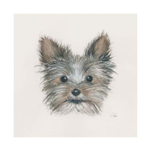 101775-L - Eddie (Yorkie 1) by Mercana Studio a Hand Embellished Textured Canvas