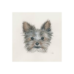Eddie (Yorkie 1) by Mercana Studio a Hand Embellished Textured Canvas