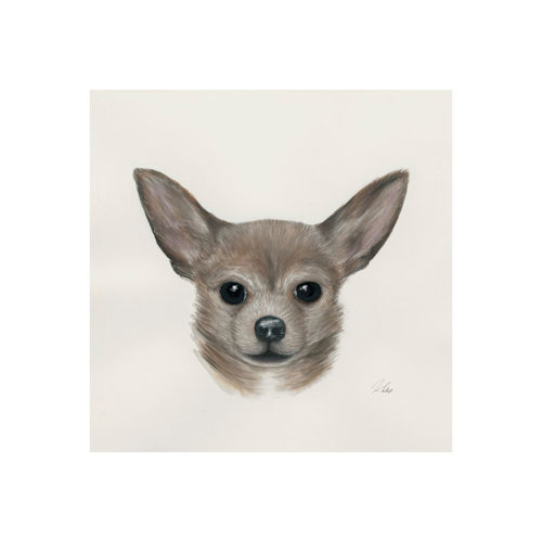 101776-S - Charlote (Chihuahua) by Mercana Studio a Hand Embellished Textured Canvas