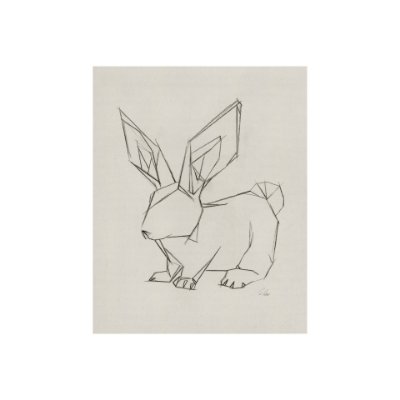 101789-S - Geo Bunny by Mercana Studio a Hand Embellished Textured Canvas