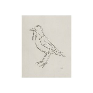 Geo Robin by Mercana Studio a Hand Embellished Textured Canvas