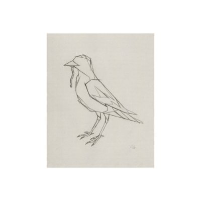 101791-S - Geo Robin by Mercana Studio a Hand Embellished Textured Canvas
