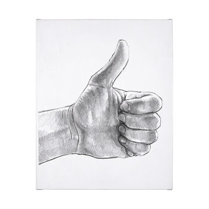 Hand Signs I by Jennifer Paxton Parker a Hand Embellished Textured Canvas