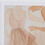 13319 - Posture by Mercana Studio a Hand Embellished Textured Framed Art Print Matted under Glass
