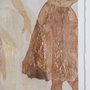 13319 - Posture by Mercana Studio a Hand Embellished Textured Framed Art Print Matted under Glass