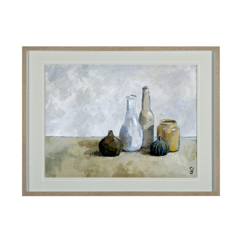 13405 - A Collection of Bottles by Steven Johnson Hand Embellished Framed Art Photo Matted under Glass
