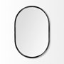 68738 - Sylvia II 24"x35" Oval Black Metal Frame Mirror 