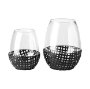 68937 - Reena I Small Black Woven Metal Base Table Candle Holder 