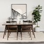 68844 - Nicholas II 72x39 Brown Solid Wood Top Metal/Wood Leg Dining Table