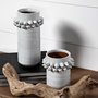 68915 - Farmhampton Small Gray Spoked Ceramic Vase 