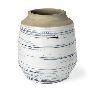 Sonnett Tall White/Blue Ceramic Vase 