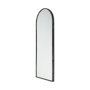 68739 - Agatha 28.0L x 2.0W x 70.0H Rounded Arch Black Metal Frame Full Length Mirror