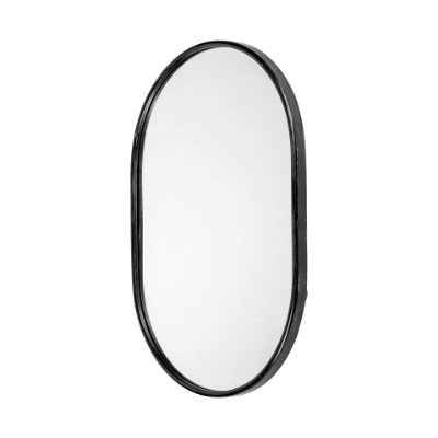 68738 - Sylvia II 24"x35" Oval Black Metal Frame Mirror 