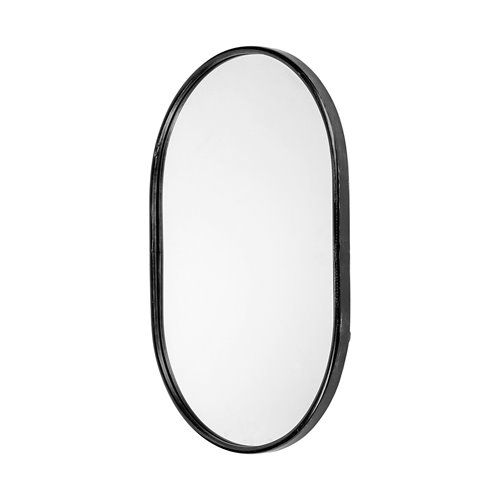 68738 - Sylvia II 24"x35" Oval Black Metal Frame Mirror 