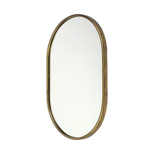 68733 - Sylvia I 24L x 35H Oval Gold Metal Frame Wall Mirror