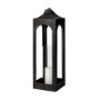 68989 - Ina Short Charcoal Metal Candle Holder Lantern 