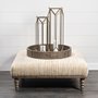 68976 - Ivy Large Gold Metal Geometric Cage Candle Holder Lantern