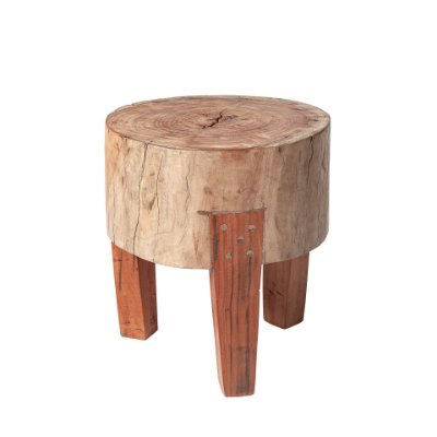 68901 - Asco 15"H Rustic Solid Reclaimed Wood Stool