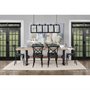 68230-AB - Araxi 95L x 41W x 30H Rectangular Brown Solid Wood Top Black Metal Base Dining Table