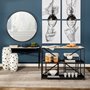 68948 - Emilio Set of 2 Black Metal Slated Bowls 