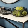 68948 - Emilio Set of 2 Black Metal Slated Bowls 