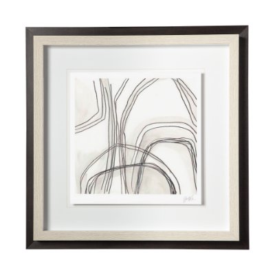 11014 - Custom Abstract Logic IV by June  Vess a Framed Art Print Matted under Glass