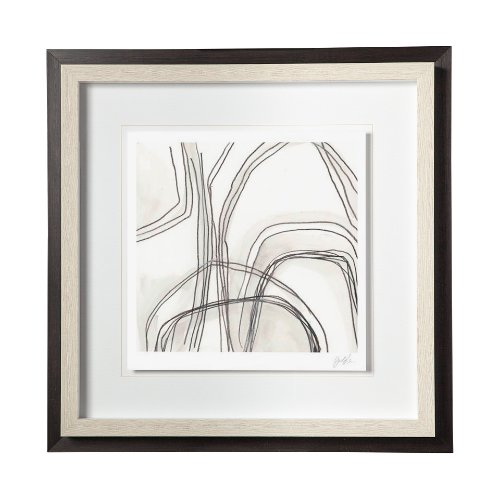 11014 - Custom Abstract Logic IV by June  Vess a Framed Art Print Matted under Glass