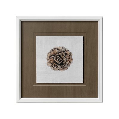 12643 - Unknown by Marie a Hand Embellished Textured Framed Art Print Matted under Glass