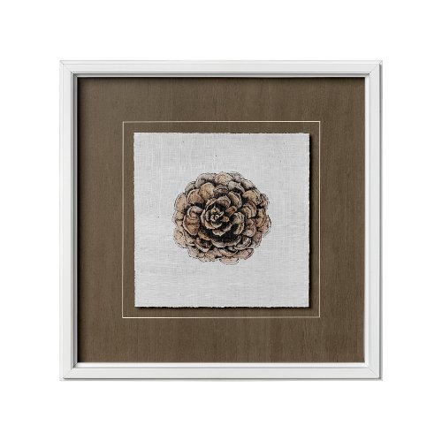 12643 - Unknown by Marie a Hand Embellished Textured Framed Art Print Matted under Glass