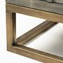 68116 - Genevieve II 70x15.8 Gray Fir Veneer W/Gold Metal Frame Base 9 Drawer Sideboard