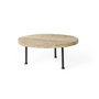 69144 - Cedric 15L x 15W x 6H Round Light Brown Wood w/ Black Metal Legs Decorative Display Stand