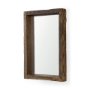 69154 - Gervaise 12L x 2W x 18H Brown Wood Frame Rectangular Wall Mirror
