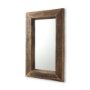 69156 - Gerome 28 x 48 Brown Wood Frame Rectangular Wall Mirror