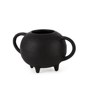 Cyrus Black Spherical Vase Decorative Object 