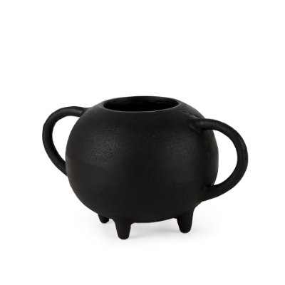 69158 - Cyrus Black Spherical Vase Decorative Object 