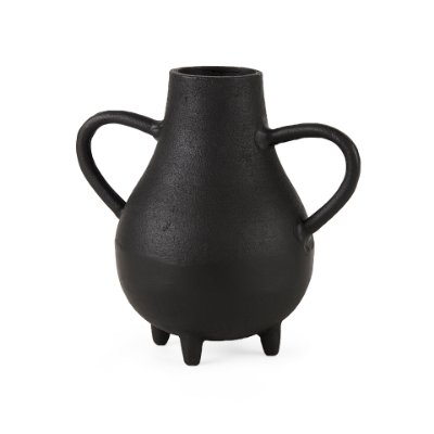 69159 - Cyrus Black Two handled Vase Decorative Object 