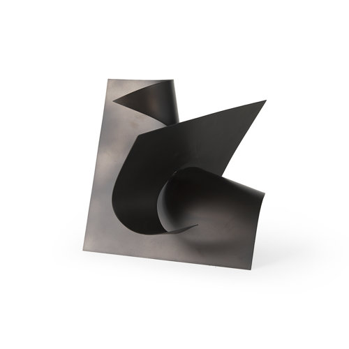 69167 - Francesca 11.8L x 11.8W x 11.8H Black Metal Sculptural Decorative Object