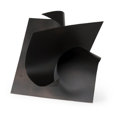 69168 - Francesca 18.1L x 18.1W x 18.1H Black Metal Sculptural Decorative Object