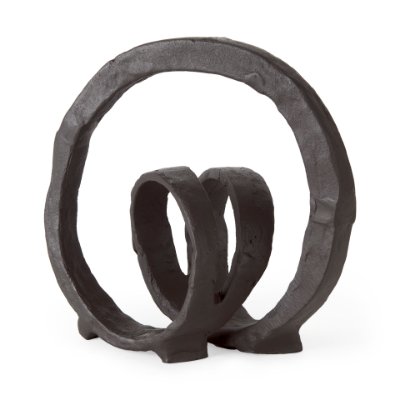 69169 - Stanislaw II Black Metal Infinite Ribbon Sculpture