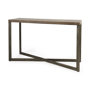 69183 - Faye 50L x 15W x 30H Medium Brown Wood W/Antique Nickel Metal Base Console Table