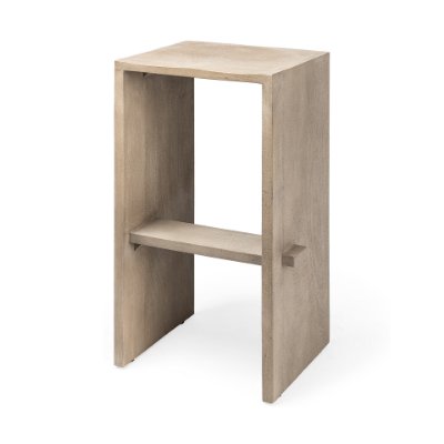 69190 - Aida 30" Seat Height Light Gray Wood Bar Stool